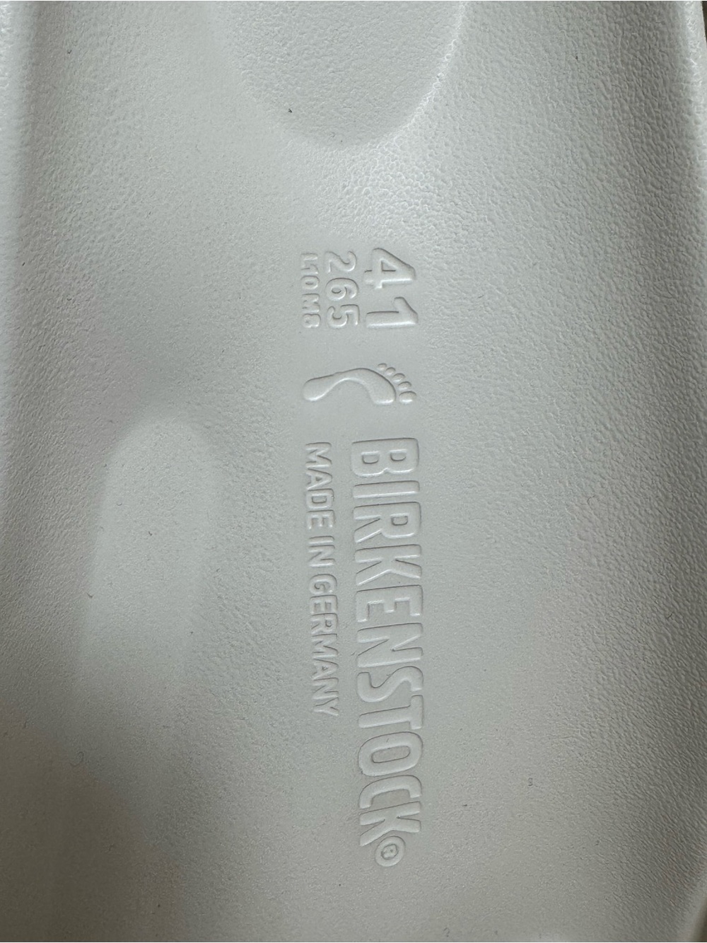 Birkenstock White Madrid EVA Slide with Gold Buckles - Picture 8 of 9